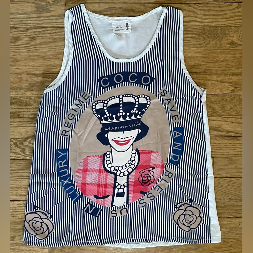 VISA - COCO Mademoiselle Illustration Graphic Tank Top Cami Blouse